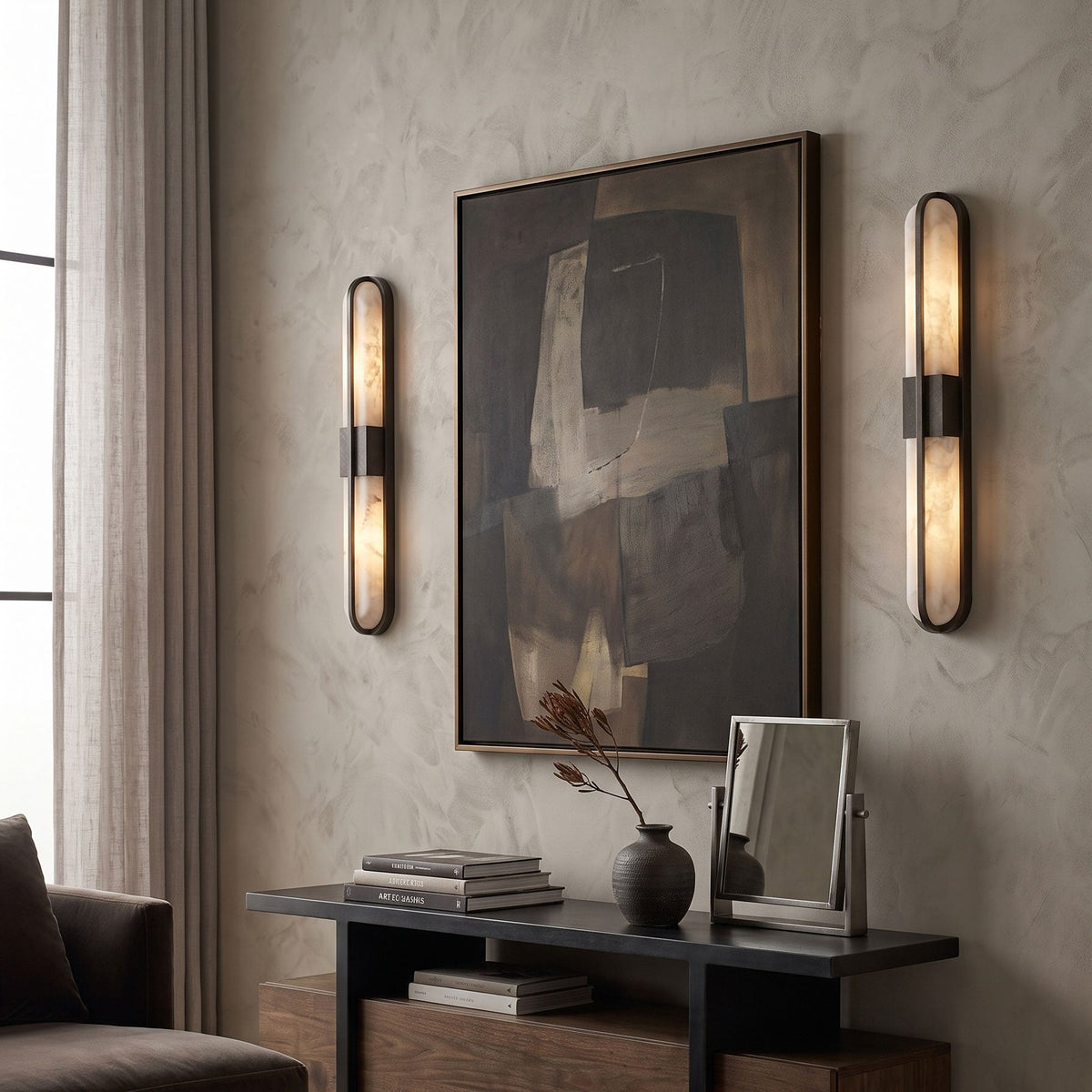 Zundiya Alabaster Wall Sconce
