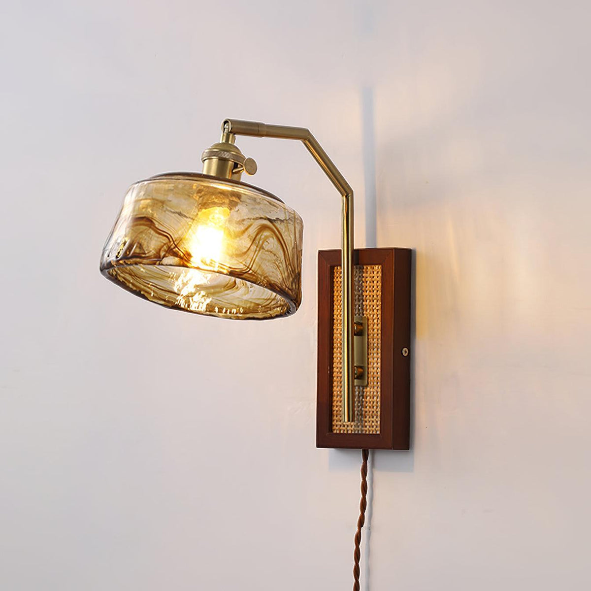Rafi Wall Lamp Model A ? 5.5″ x H 13.7″/ Dia 14cm x H 35cm / Brass / US Plug Wall lamp