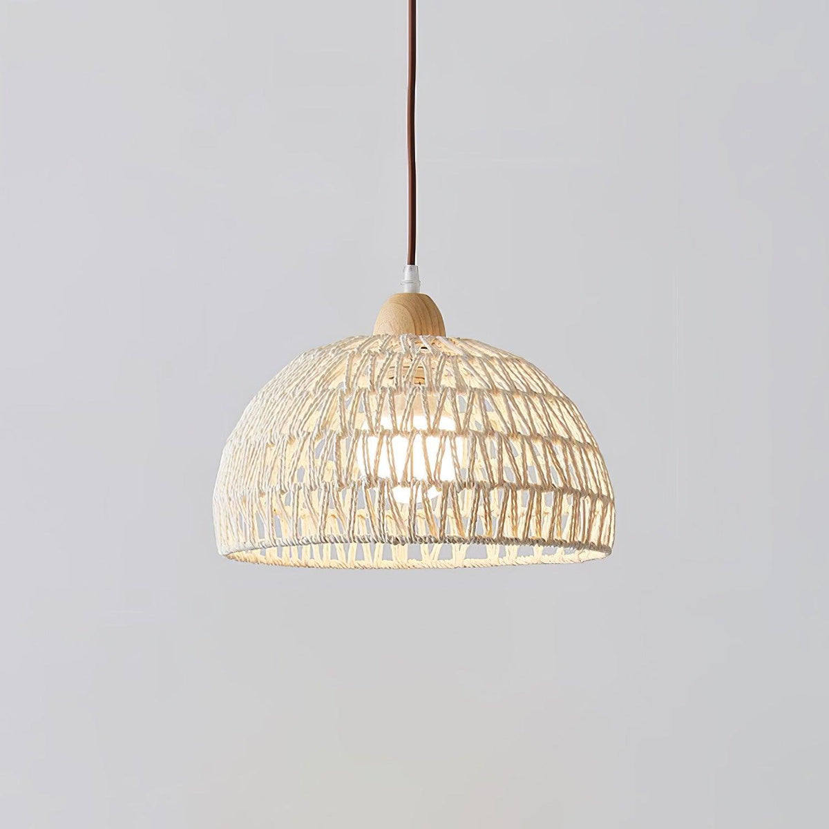 Rattan Arch Pendant Lamp 1 head ? 11.8″ x H 59″ / Dia 30cm x H 150cm / Natural rattan & Nature wood Pendant light