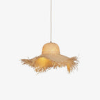 Rattan Straw Hat Pendant Light ? 20.5″ x H 14.2″ / Dia 52cm x H 36cm / Natural rattan Pendant light