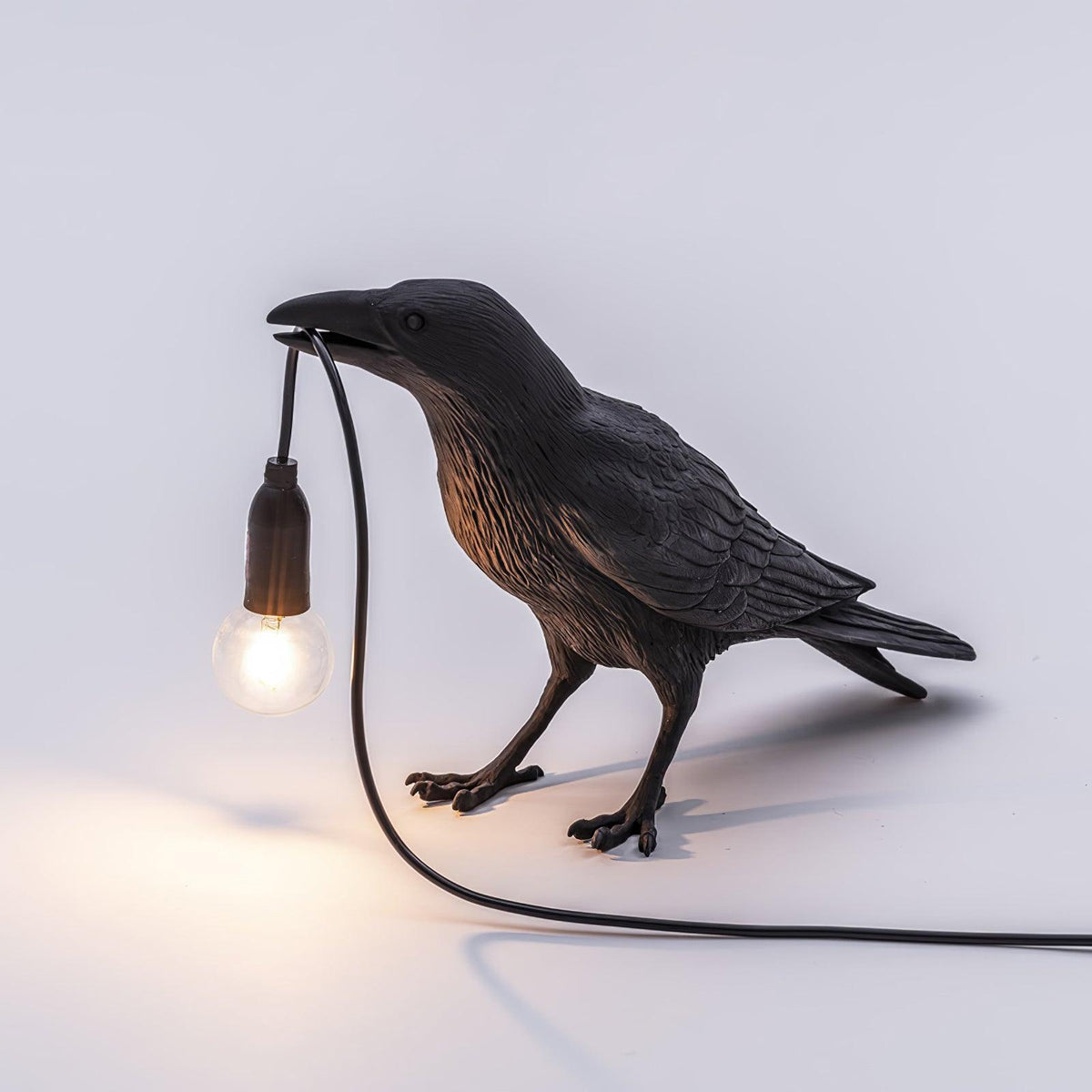 Raven Resin Table Lamp L 12″ x H 7.1″ / L 30.5cm x H 18cm / Black / US Plug Table lamp