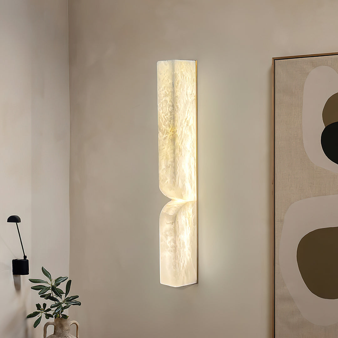 Rectangular Alabaster Wall Lamp