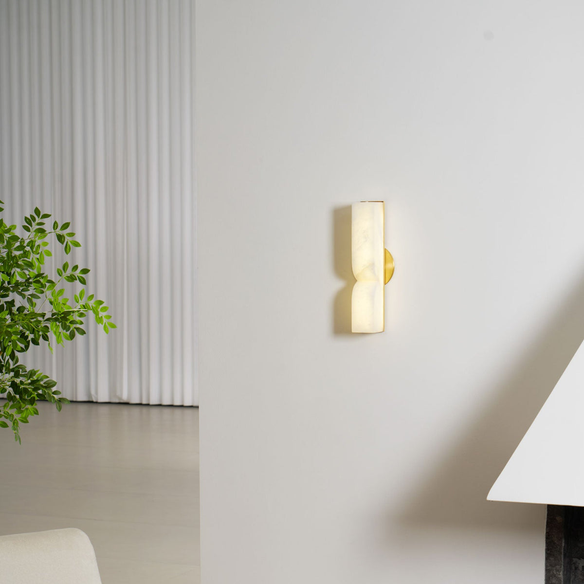 Rectangular Alabaster Wall Lamp