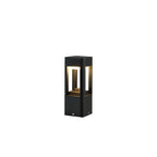 Rectangular Column Garden Outdoor Light ? 3.9″ x H 11.8″ / Dia 10cm x H 30cm / Black / Warm Light Table lamp
