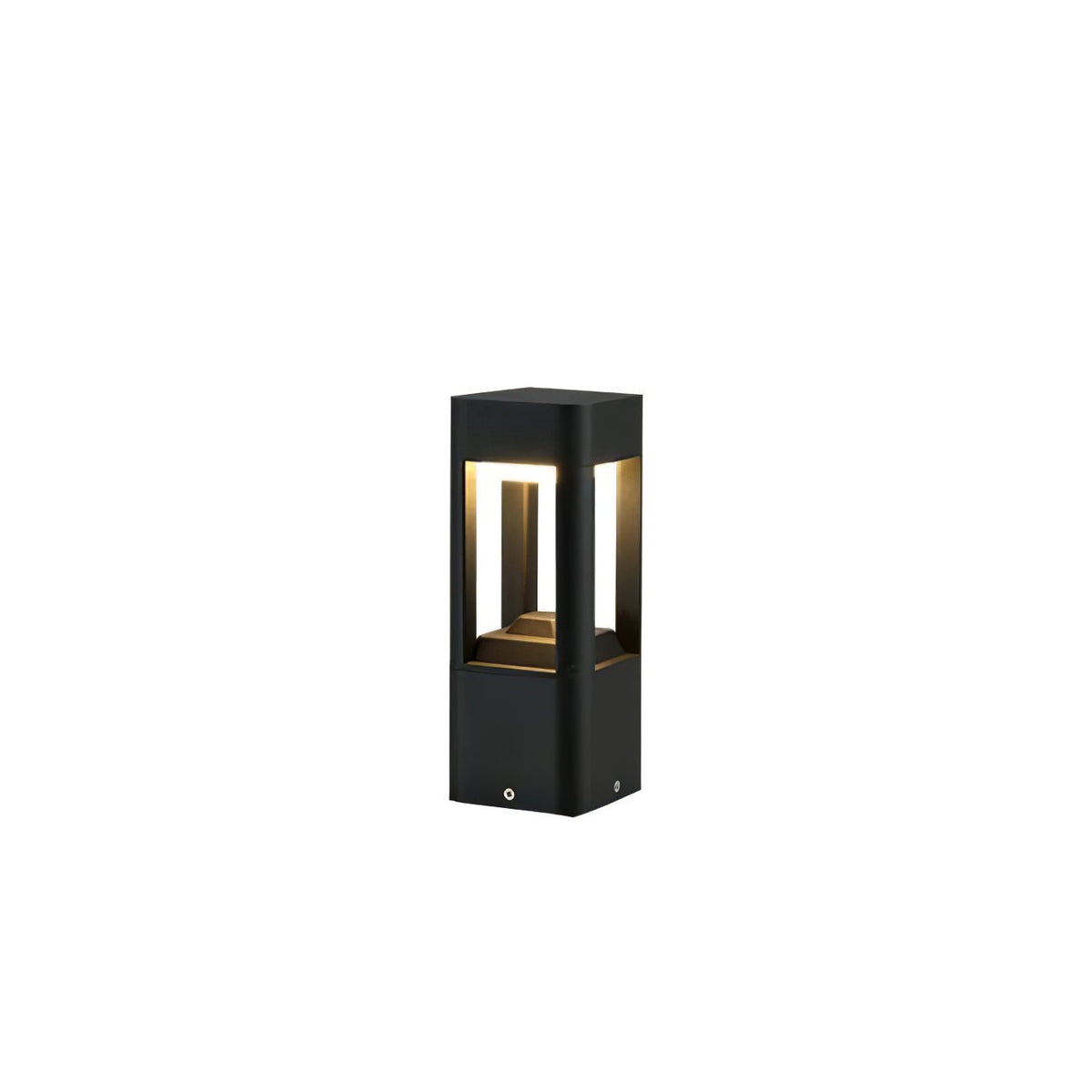 Rectangular Column Garden Outdoor Light ? 3.9″ x H 11.8″ / Dia 10cm x H 30cm / Black / Warm Light Table lamp