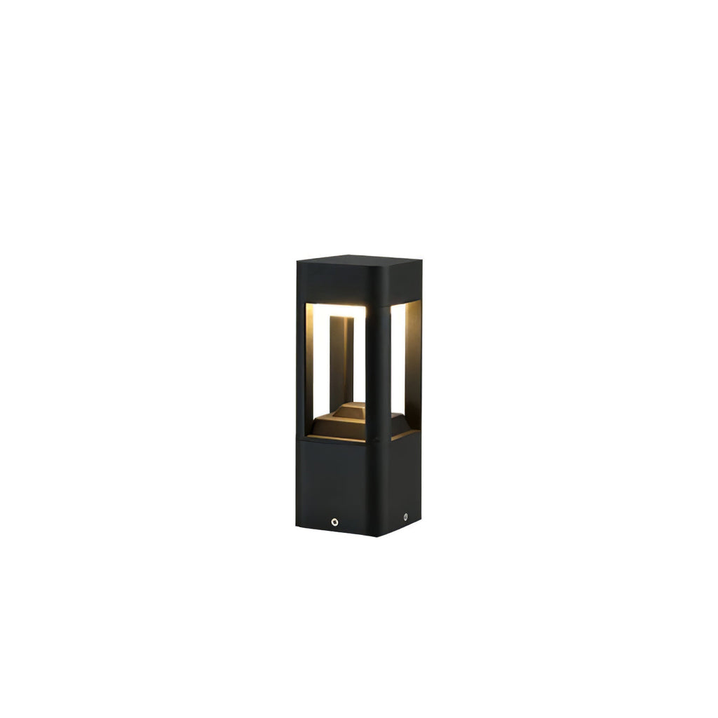Rectangular Column Garden Light ? 3.9″ x H 11.8″ / Dia 10cm x H 30cm / Black / Warm Light Table lamp