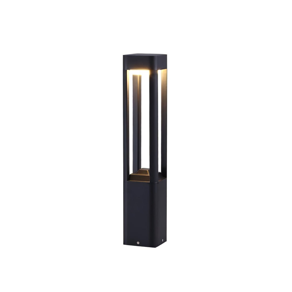 Rectangular Column Garden Outdoor Light ? 3.9″ x H 23.6″ / Dia 10cm x H 60cm / Black / Warm Light Table lamp