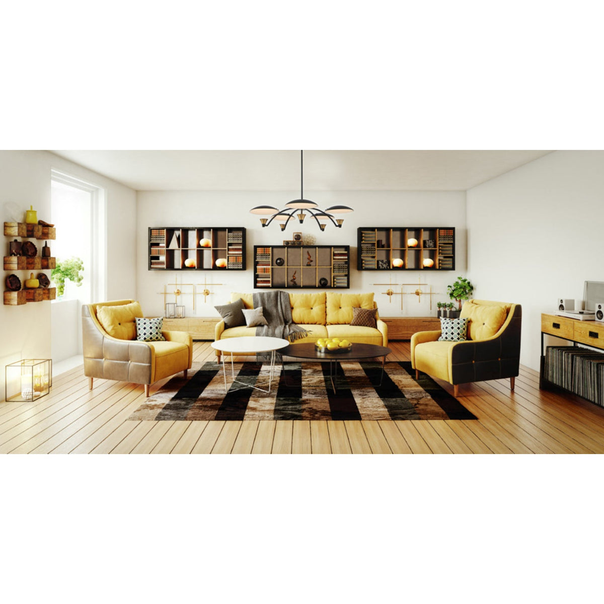 Disc Shade Chandelier