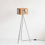 Retro Camera Focus Floor Lamp L 19.7″ x W 19.7″ x H 39.4″ / L 50cm x W 50cm x H 100cm (Plastic Lamp Base) / Cherry Wood