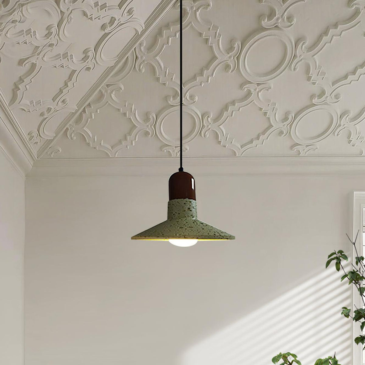 Revi Cement Pendant Light ∅ 7.9″ x H 8.5″ / Dia 20cm x H 21.5cm Pendant light