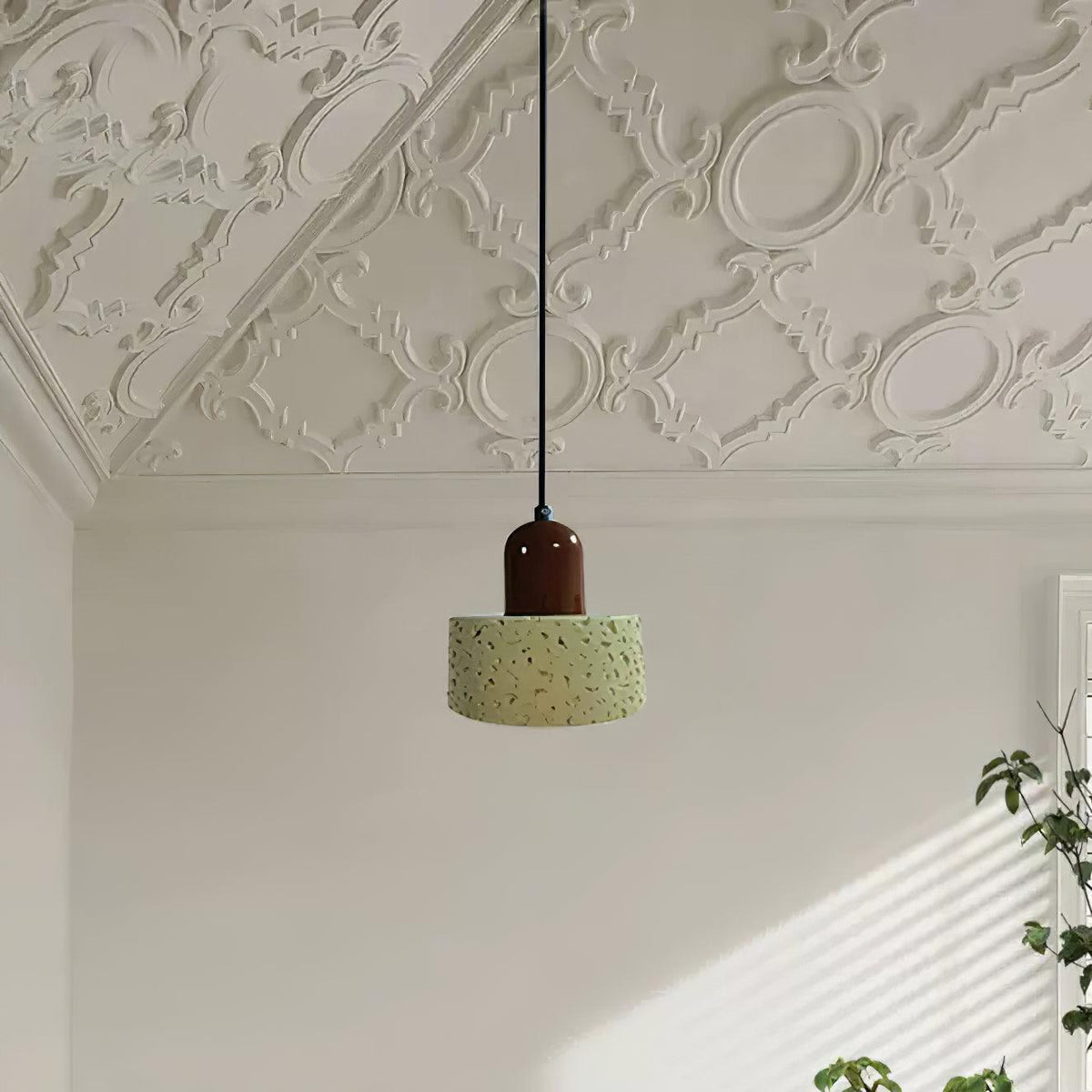 Revi Cement Pendant Light ∅ 5.5″ x H 7.3″ / Dia 14cm x H 18.5cm Pendant light