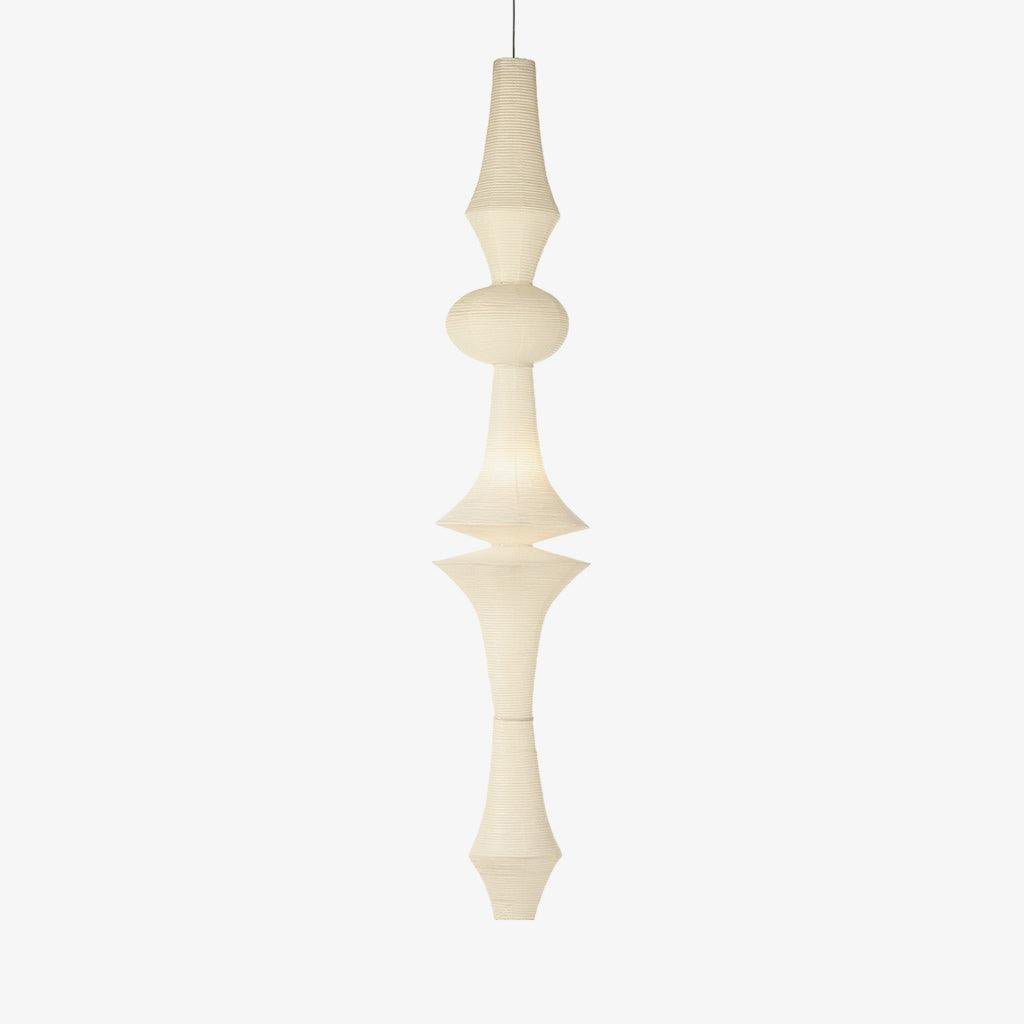 Washi Paper E Pendant Light ∅ 18.9″ x H 106.3″ / Dia 48cm x H 270cm (E27 Bulb: 5 pieces) / White Pendant light