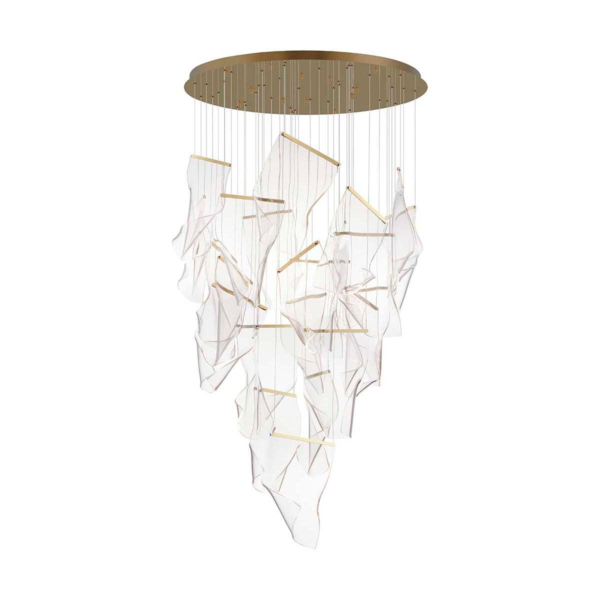 Acrylic LED Chandelier 18heads ? 31.5″ x H 157.5″ / Dia 80cm x H 400cm / Small: W 7.1″ x H 10.2″ / W 18cm x H 26cm