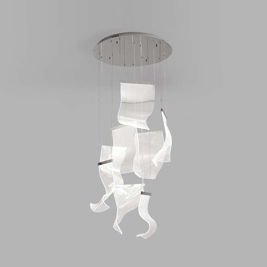 Acrylic LED Chandelier 8heads ? 23.6″ x H 98.4″ / Dia 60cm x H 250cm / Small: W 7.1″ x H 10.2″ / W 18cm x H 26cm