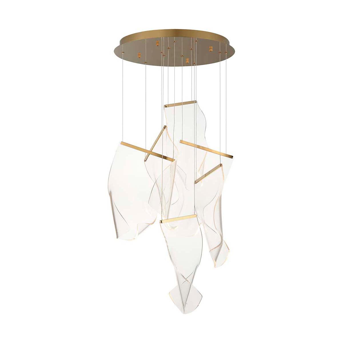 Acrylic LED Chandelier 6heads ? 19.7″ x H 59″ / Dia 50cm x H 150cm / Small: W 7.1″ x H 10.2″ / W 18cm x H 26cm / Gold