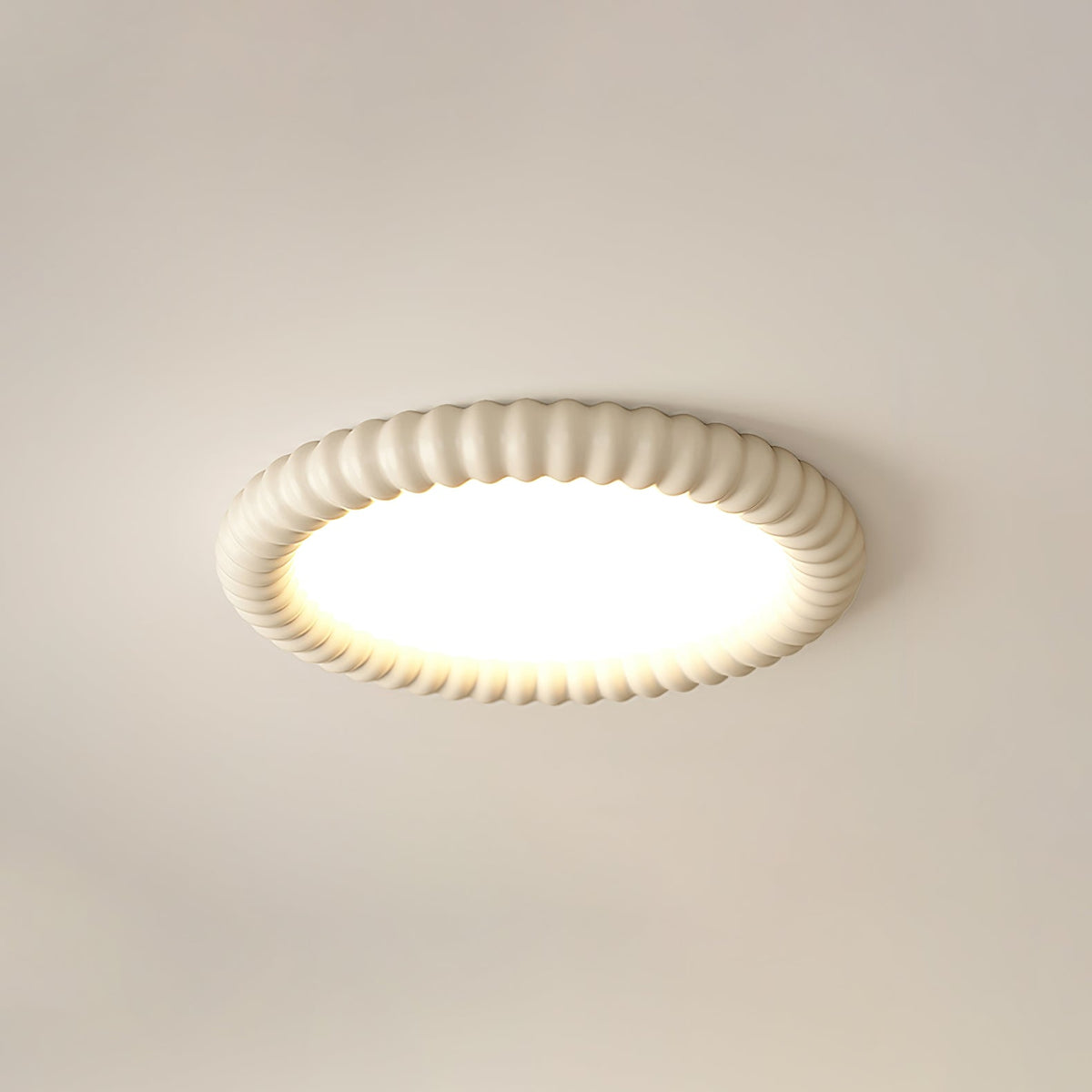 Ripple Halo Ceiling Light ? 19.7″ x H 2.8″ / Beige / Warm Light Ceiling lamp