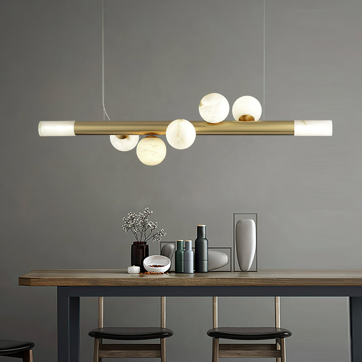 RoMi Carrara Alabaster Pendant Light