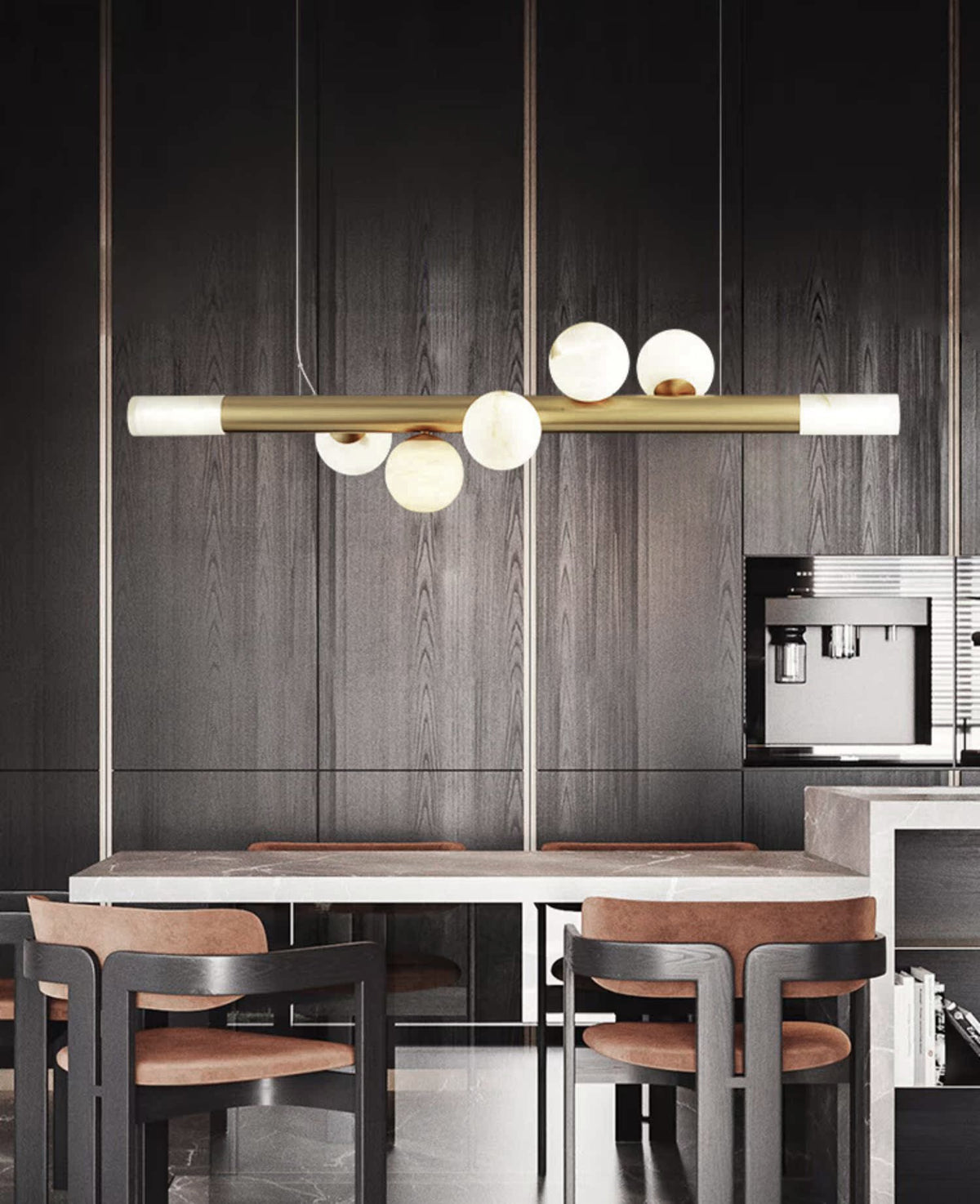 RoMi Carrara Alabaster Pendant Light