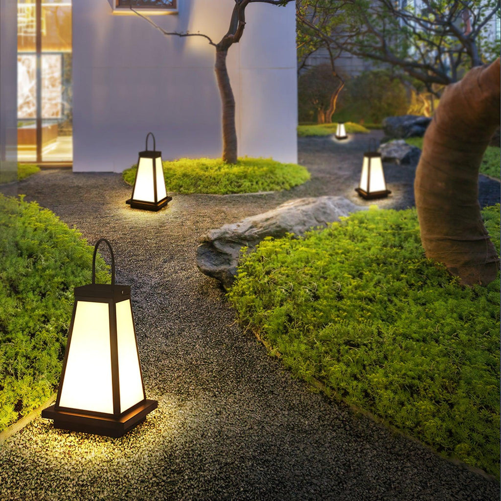Roam Lantern Garden Outdoor Lamp ? 9.8″ x H 19.7″ / Dia 25cm x H 50cm / Black & White / Warm Light Table lamp