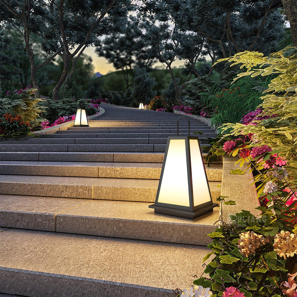 Roam Lantern Garden Outdoor Lamp ? 9.8″ x H 19.7″ / Dia 25cm x H 50cm / Black & White / Warm Light Table lamp