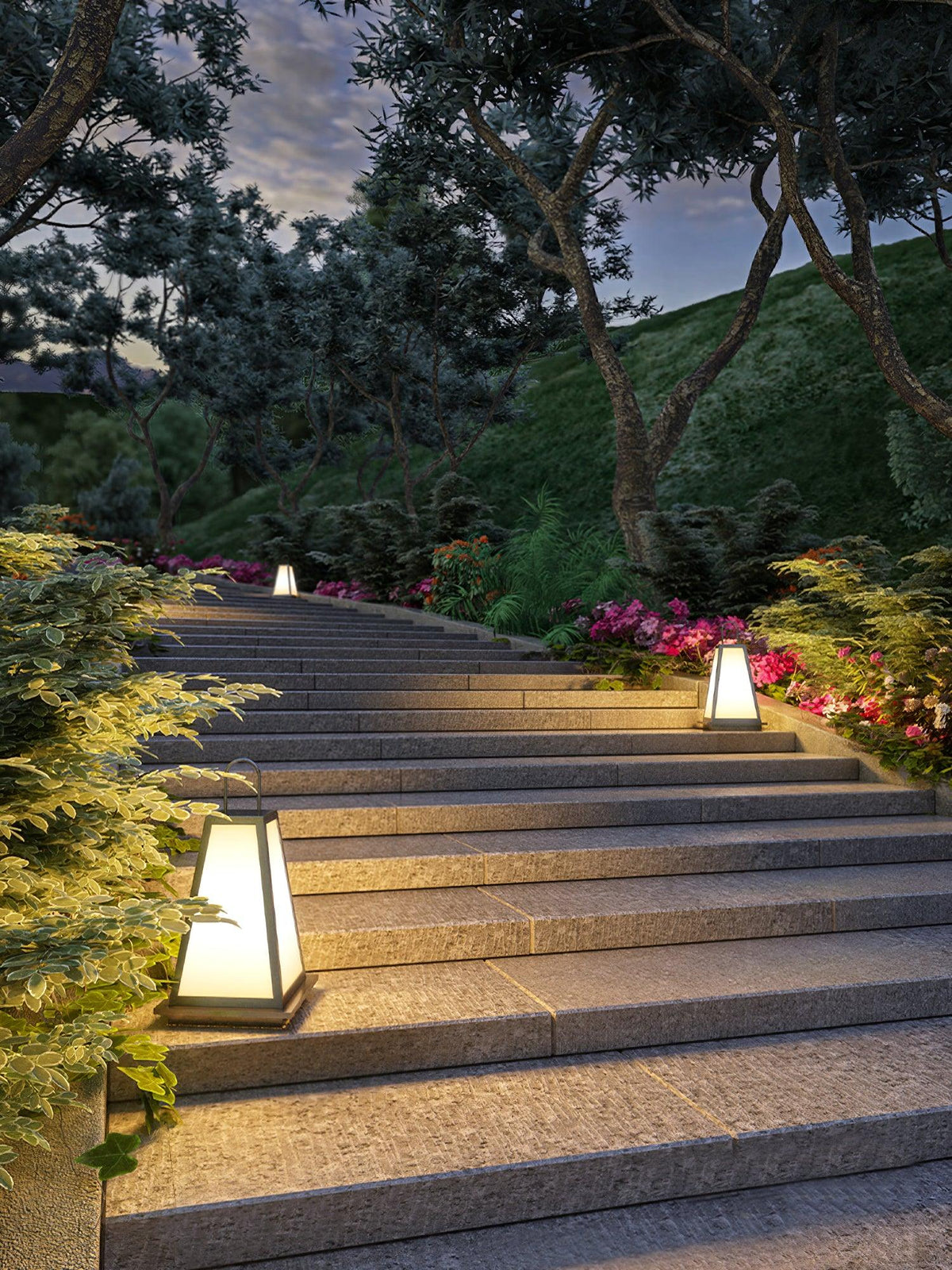 Roam Lantern Garden Outdoor Lamp ? 9.8″ x H 19.7″ / Dia 25cm x H 50cm / Black & White / Warm Light Table lamp