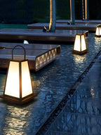 Roam Lantern Garden Outdoor Lamp ? 9.8″ x H 19.7″ / Dia 25cm x H 50cm / Black & White / Warm Light Table lamp