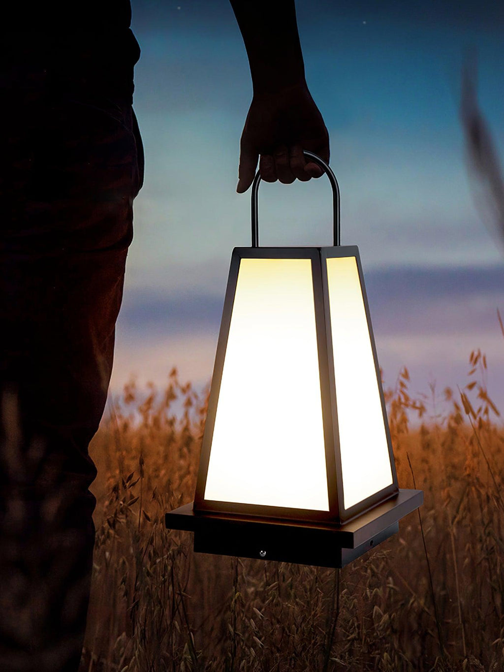 Roam Lantern Garden Outdoor Lamp ? 9.8″ x H 19.7″ / Dia 25cm x H 50cm / Black & White / Warm Light Table lamp