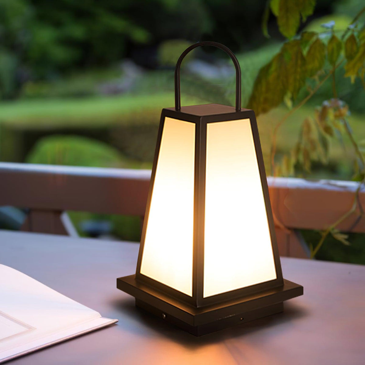 Roam Lantern Garden Outdoor Lamp ? 9.8″ x H 19.7″ / Dia 25cm x H 50cm / Black & White / Warm Light Table lamp