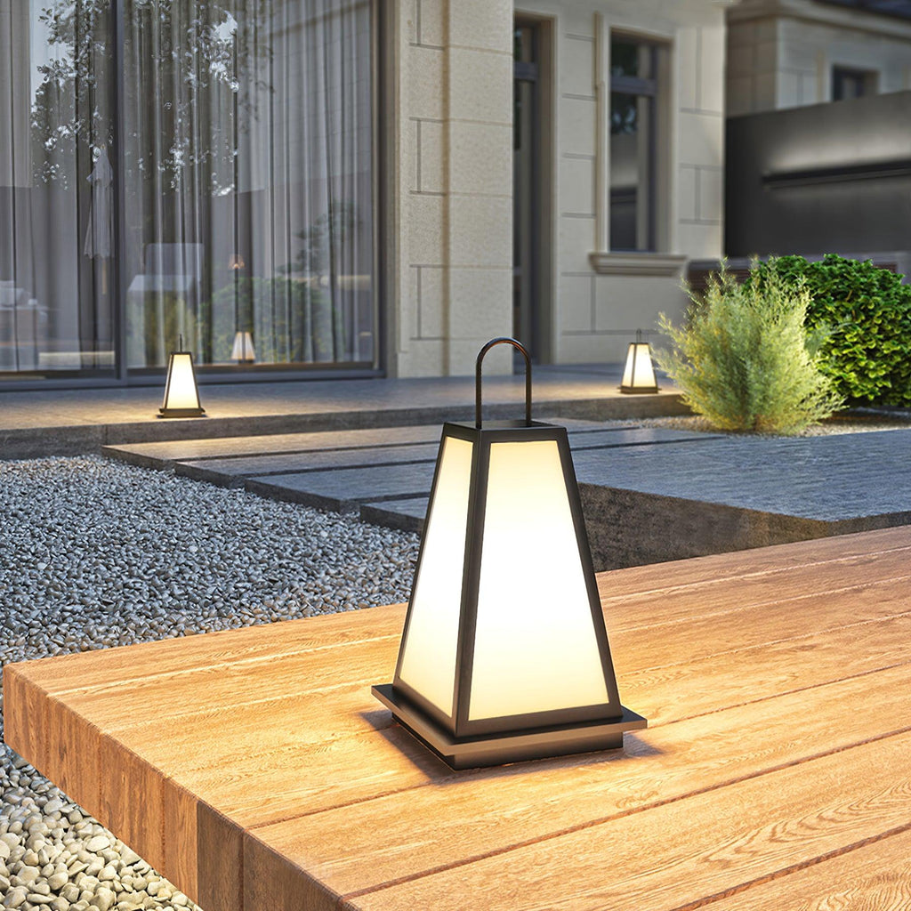 Roam Lantern Garden Outdoor Lamp ? 9.8″ x H 19.7″ / Dia 25cm x H 50cm / Black & White / Warm Light Table lamp