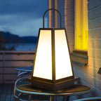 Roam Lantern Garden Outdoor Lamp ? 9.8″ x H 19.7″ / Dia 25cm x H 50cm / Black & White / Warm Light Table lamp