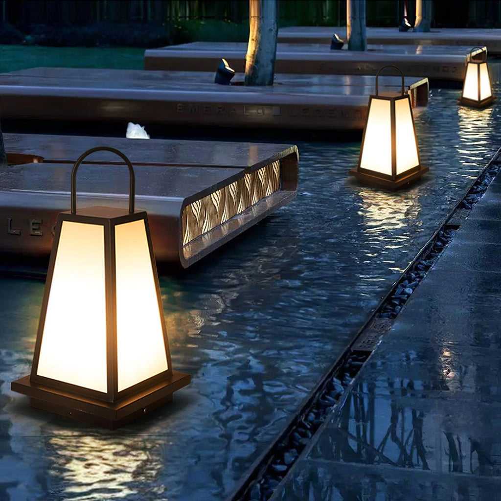 Roam Lantern Garden Outdoor Lamp ? 9.8″ x H 19.7″ / Dia 25cm x H 50cm / Black & White / Warm Light Table lamp