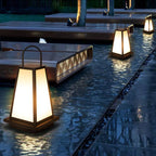 Roam Lantern Garden Outdoor Lamp ? 9.8″ x H 19.7″ / Dia 25cm x H 50cm / Black & White / Warm Light Table lamp