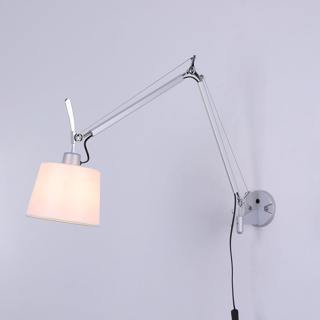 Rocker Modern Design Wall Lamp ? 7.9″ x H 9.4″ / Dia 20cm x H 24cm / Fog Silver Color & White / US Plug Wall lamp