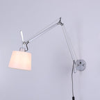 Rocker Modern Design Wall Lamp ? 7.9″ x H 9.4″ / Dia 20cm x H 24cm / Fog Silver Color & White / US Plug Wall lamp