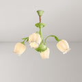 Rococo Chandelier 4 heads ? 27.5″ x H 15.7″/ Dia 70cm x H 40cm / Green Chandelier