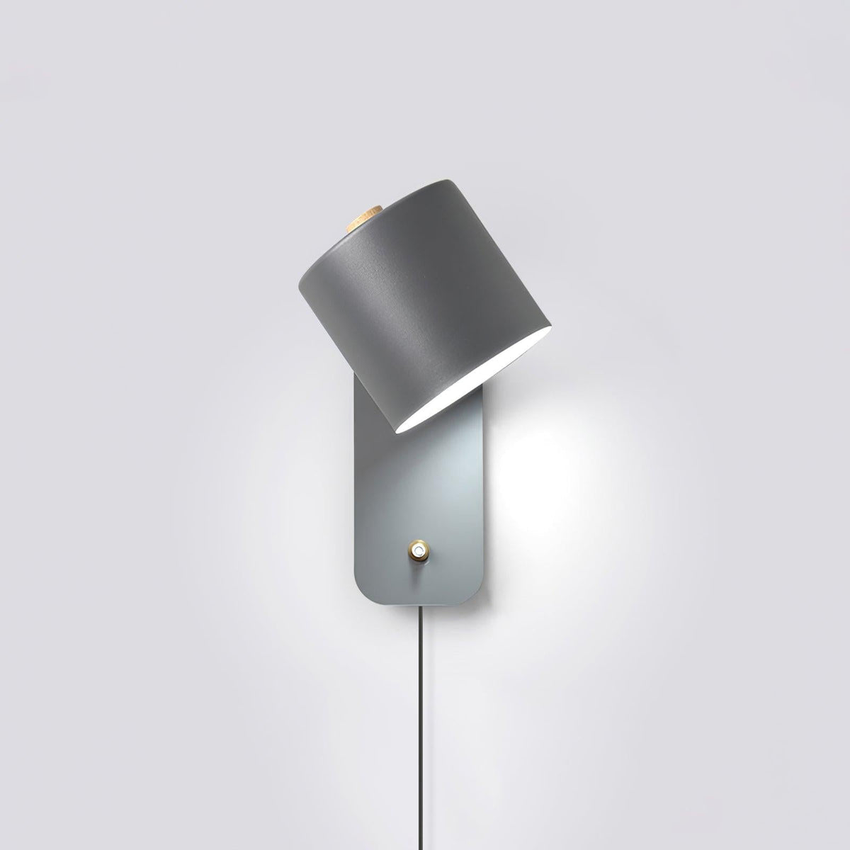 Rotatable Cylinder Plug-in Wall Lamp ? 5.1″ x H 11.8″ / Dia 13cm x H 30cm / Grey / US Plug 1001 Wall lamp