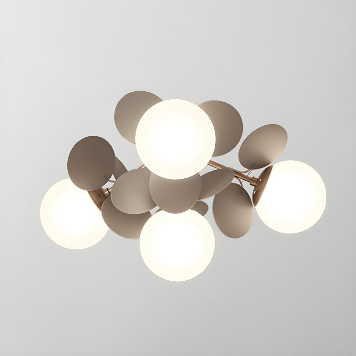Round Macaron Ceiling Lamp 4 heads ? 18.5″ x H 11″ / Grey Ceiling lamp
