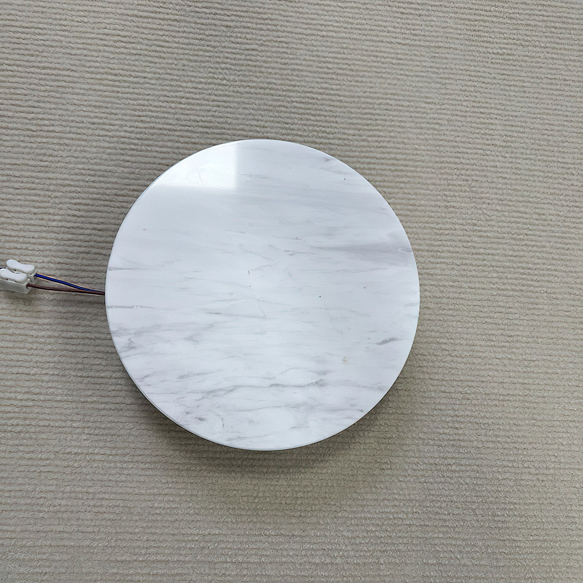 Round White Marble Sconce