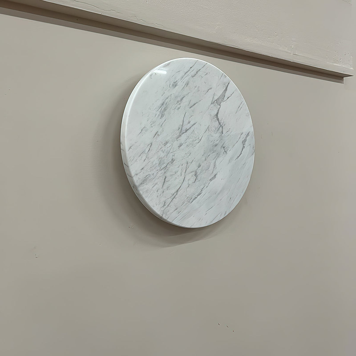 Round White Marble Sconce