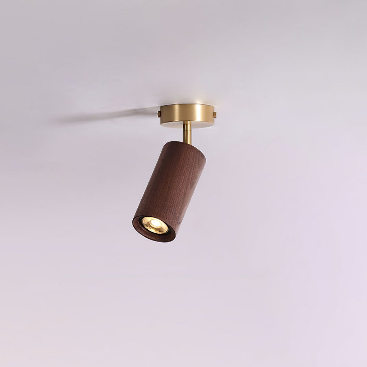 Rowan Ceiling Light 1 head: ? 3.1″ x H 8.7″ / Walnut color & Gold / Warm Light 1001 Ceiling lamp