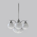 Ryttenberg Chandelier 4 heads Φ 21.3″ x H 11.8″ / Dia 54cm x H 30cm / Chrome + White Chandelier
