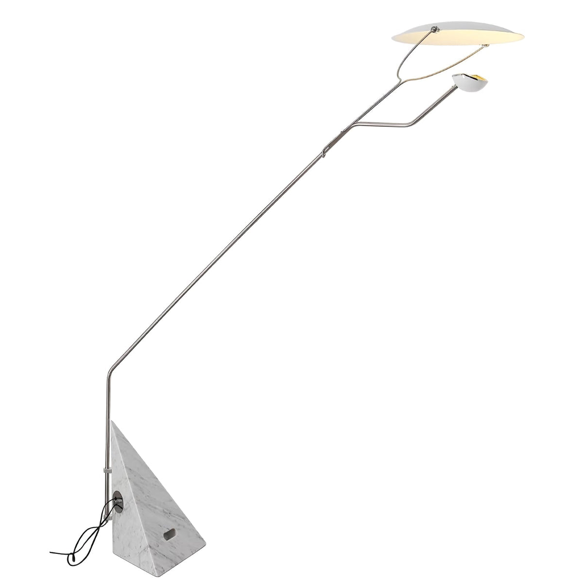 Salocchi Marble Floor Lamp L 57.1″ x W 23.6″ x H 86.6″ / L 145cm x W 60cm x H 220cm / White & Gray / US Plug Floor lamp