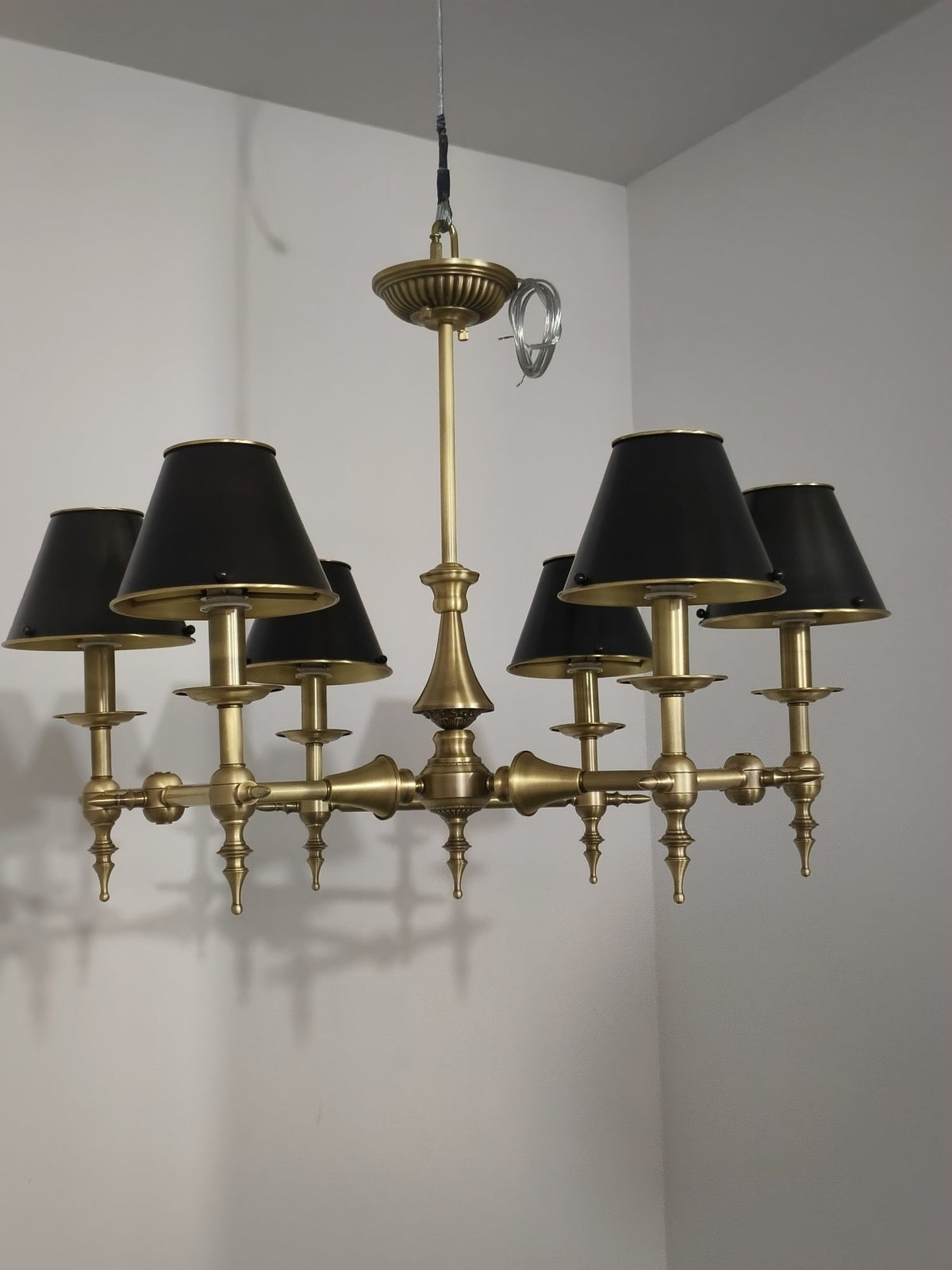 Multi-Arm Brass Candle Chandelier