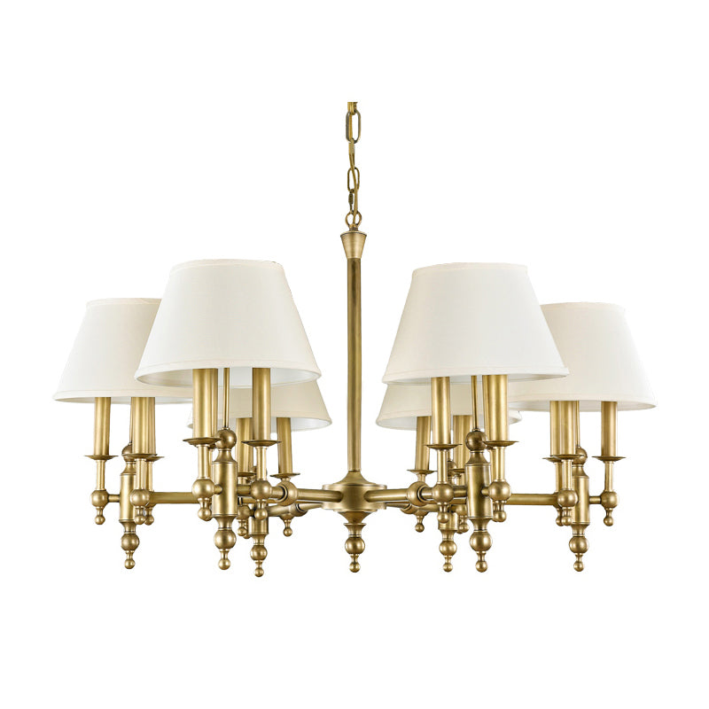Multi-Arm Brass Candle Chandelier