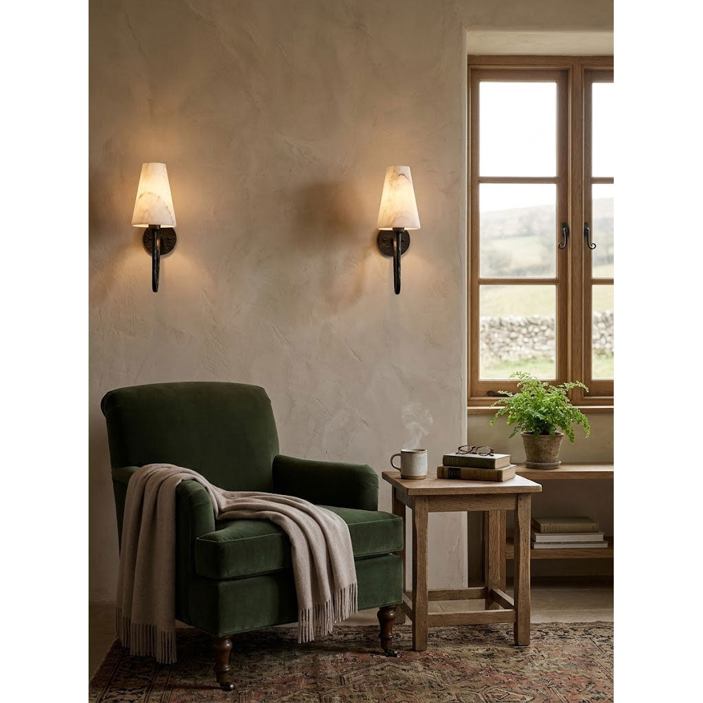 Scoop Alabaster Wall Sconce