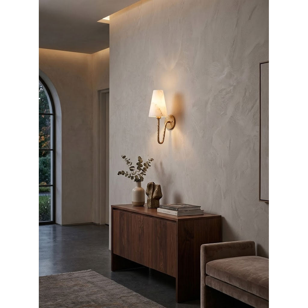 Scoop Alabaster Wall Sconce