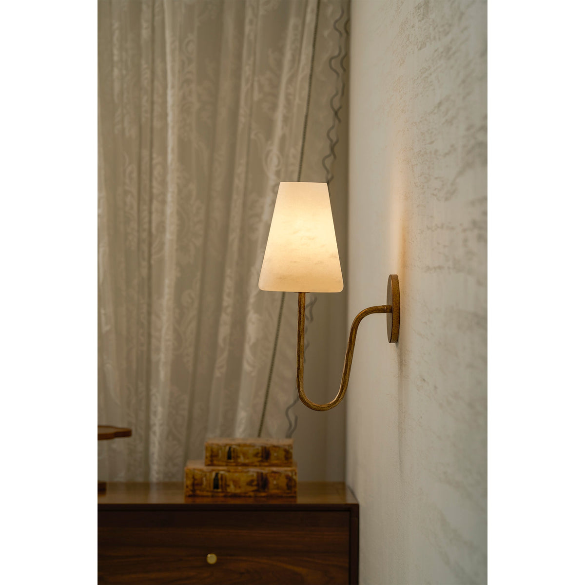 Scoop Alabaster Wall Sconce