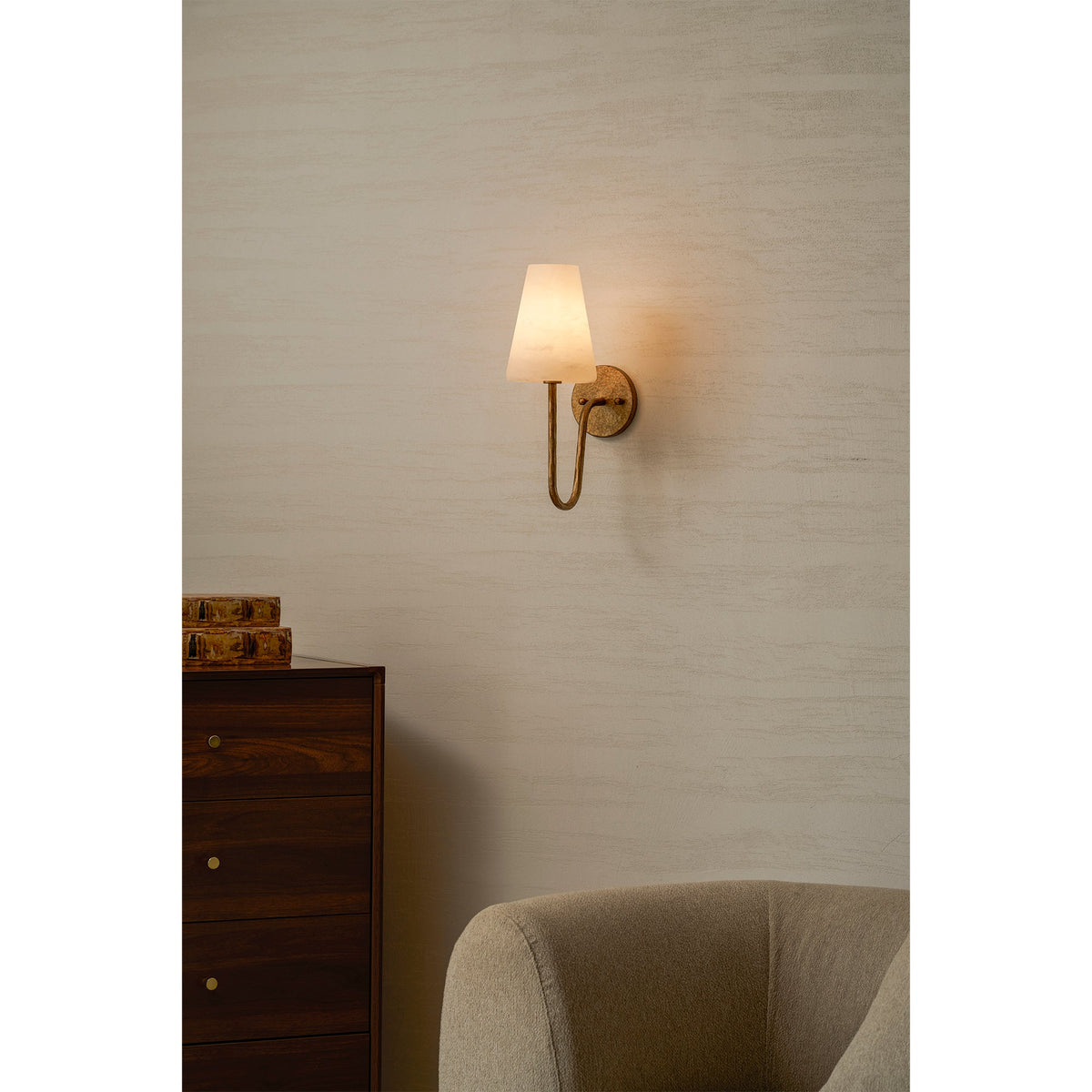 Scoop Alabaster Wall Sconce