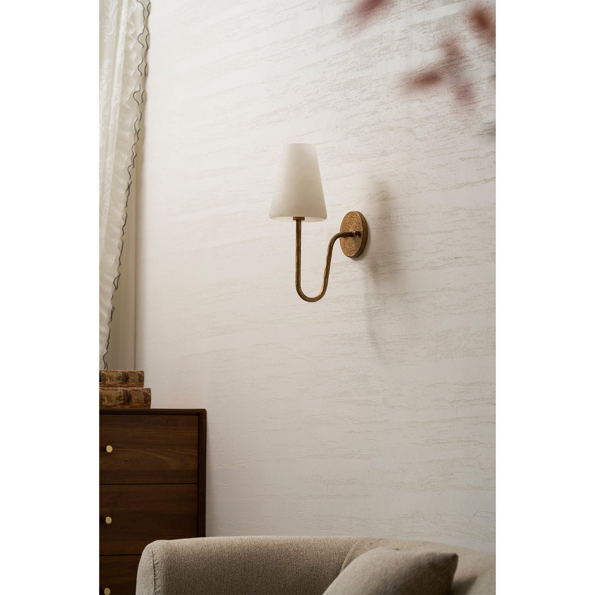 Scoop Alabaster Wall Sconce
