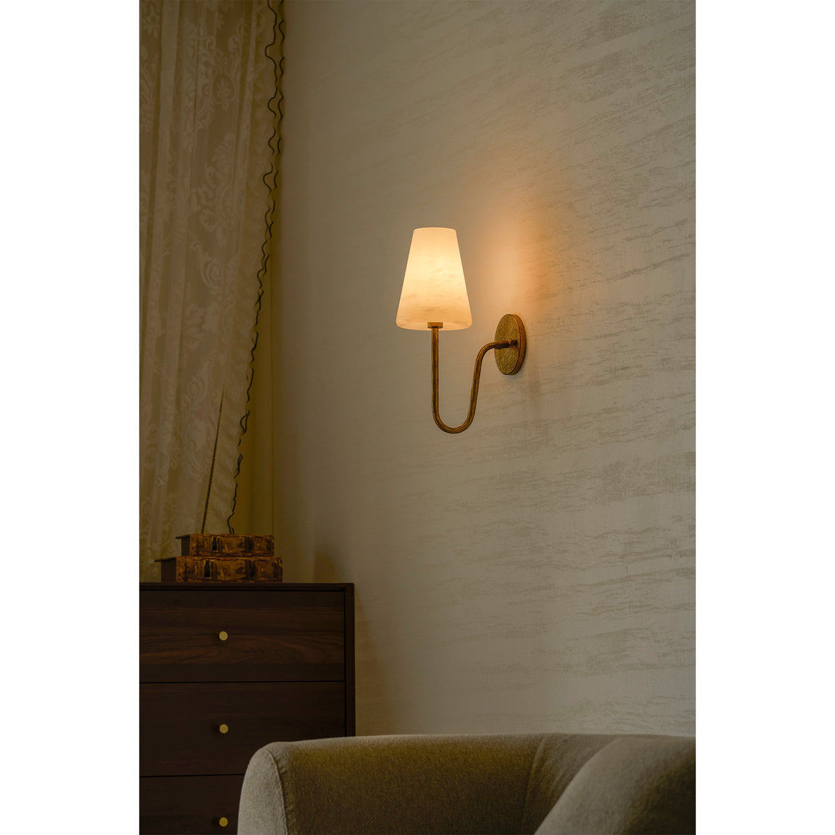 Scoop Alabaster Wall Sconce
